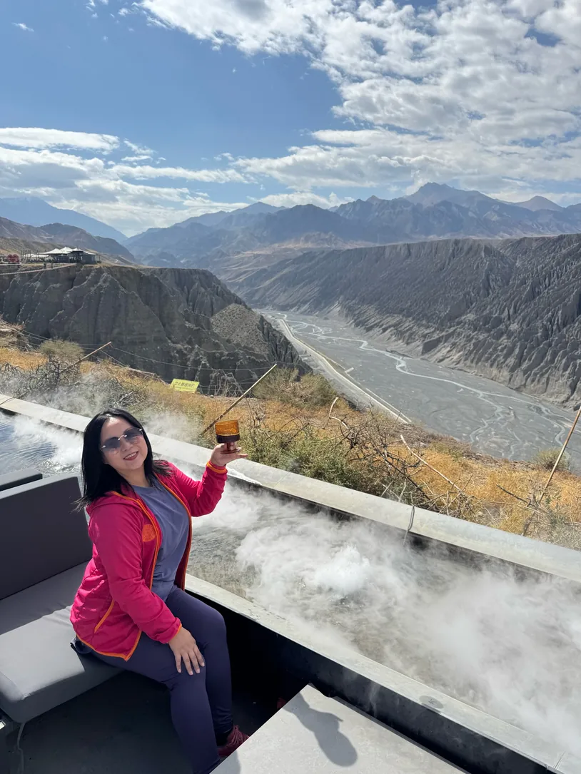 Priscilla Lam during a Xinjiang travel visit